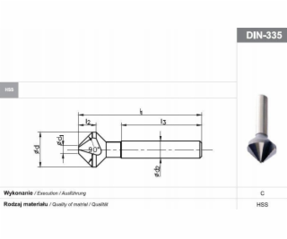 Fanar POGLEBIACZ DIN 335-C 90*30 HSS