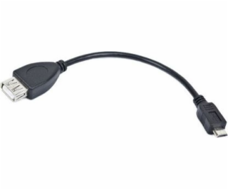 LANBERG usb micro-B M USB-A F 2.0 cable 0.15m OTG black