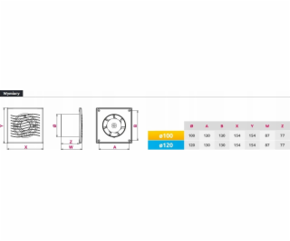 Odtahový ventilátor WAVE WAV120H Awenta