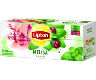 Čaj Lipton, 20 sáčků, bylina s citronovým balzámem a třeš...