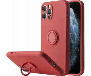 OEM pouzdro Silicon Ring pro Iphone 13 PRO, světle červené