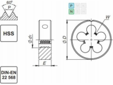 Fanar DIE M42 DIN-22568 (6g) HSS 800