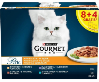 PURINA Gourmet Perle Duck krůtí jehněčí tuňák - mokré krm...