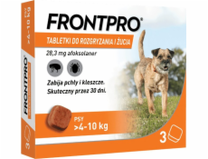 FRONTPRO tablety proti blechám a klíšťatům pro psa (>4-10 kg) - 3x 28 3mg