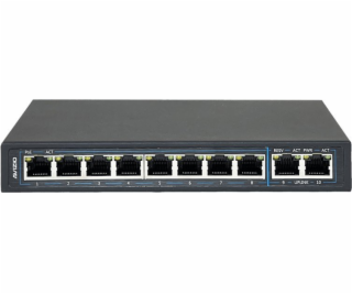 AVIZIO Switch 8x RJ45 PoE 1Gb/s + 2x RJ45 Uplink 1Gb/s