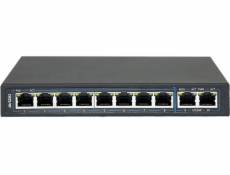 AVIZIO Switch 8x RJ45 PoE 1Gb/s + 2x RJ45 Uplink 1Gb/s