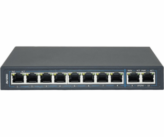 AVIZIO Switch 8x RJ45 PoE 100 Mb/s + 2x RJ45 Uplink 1Gb/s