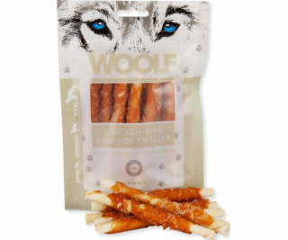 WOOLF Chicken Rawhide Twister - pamlsek pro psy - 100 g