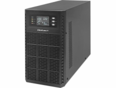 Záložní zdroj UPS Qoltec 52282 | 3kVA | 3000W | Účiník 1,0 | LCD | EPO | USB | On-line