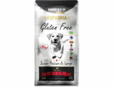 BIOFEED Euphoria Gluten Free Junior střední a velké hovězí - suché krmivo pro psy - 12 kg