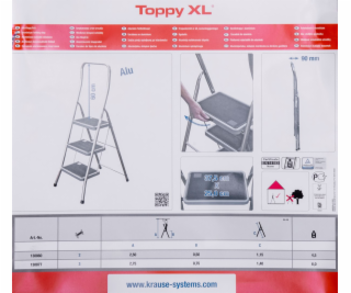 Krause Toppy XL Folding Step silver