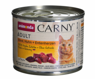 Animonda Carny Adult, Rind+Huhn+Entenherzen, 200g