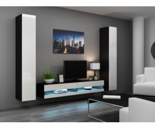 Cama TV stand VIGO NEW 30/180/40 black/white gloss