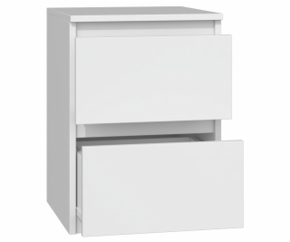 Topeshop M2 BIEL nightstand/bedside table 2 drawer(s) White