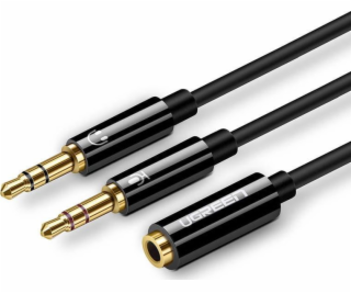 Ugreen Jack 3,5 mm - Jack 3,5 mm x2 kabel 0,2 m černý (ug...