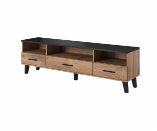 Cama RTV stand LOTTA 180cm wotan oak + mat black