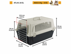 FERPLAST Atlas 20 EL - pet carrier  grey black