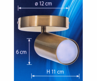 Activejet SPECTRA single gold ceiling wall lamp GU10 for ...