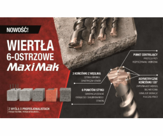 MAKITA VRTÁK SDS MAX 18x 400x 540mm MAXI MAK 6-FLÉT.