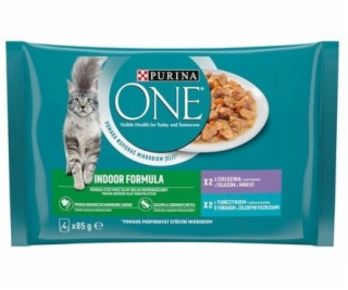 PURINA One Indoor Tuna telecí - mokré krmivo pro kočky - ...