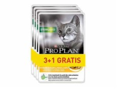 PURINA Pro Plan Sterilized Chicken - mokré krmivo pro kočky - 85g 3+1