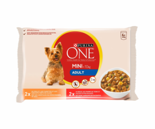 PURINA One Mini Adult Chicken Beef - mokré krmivo pro psy...