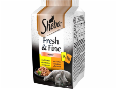 SHEBA Fresh&Fine Chicken Turkey - mokré krmivo pro kočky - 6 x 50 g