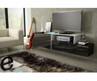 Cama TV skříňka SIGMA 3 180 černá/černý lesk + biały