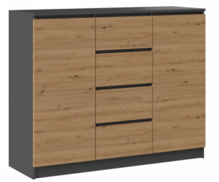 2D4S chest of drawers 120x40x97 cm  anthracite/artisan