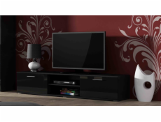 SOHO 1 furniture set (RTV180 cabinet + S1 cabinet + shelves) Black/Black gloss