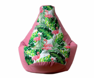 Sako bag pouffe Potisk hrušek růžově planoucí XL 130 x 90 cm