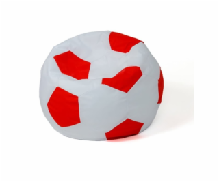 Sako taška pouf Ball bílo-červená L 80 cm