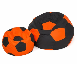 Sako taška pouf Ball černo-oranžová L 80 cm