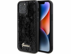 Guess Sequin Script Logo Zadní Kryt pro iPhone 12/12 Pro Black