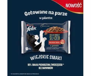 FELIX Deliciously Sliced - mokré krmivo pro kočky - 4x 80 g