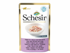 SCHESIR in jelly Tuna and chicken with ham - wet cat food - 50 g