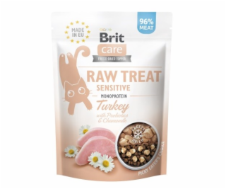 BRIT Care Raw Treat Sensitive krůtí - kočičí pamlsky - 40g