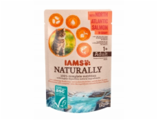 IAMS Naturally Adult s lososem ze severního Atlantiku v omáčce - mokré krmivo pro kočky - 85 g