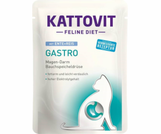 KATTOVIT Feline Diet Gastro Duck with rice - wet cat food...