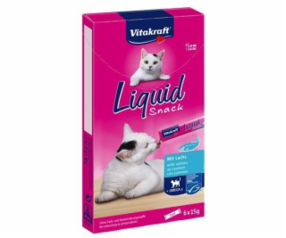 VITAKRAFT Liquid Snack Salmon - cat treats - 6 x 15g