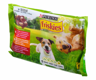 PURINA Friskies Adult - Maso - vlhké krmivo pro psy - 4 x...