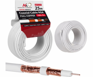 Cable coaxial Maclean MCTV-470 (25m ; white color)