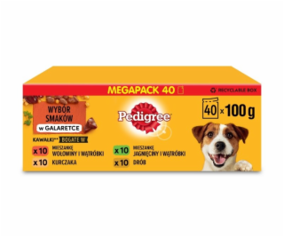 PEDIGREE Adult mix příchutí - Mokré krmivo pro psy - 40x100g