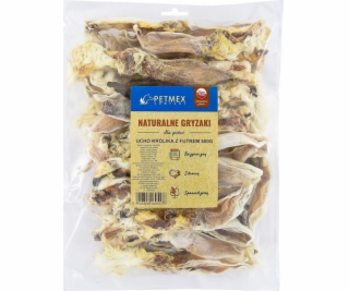 PETMEX dog chew Rabbit ear with fur 500g