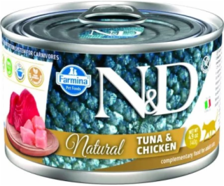 FARMINA N&D Cat Natural Tuna&Chicken - mokré krmivo pro k...