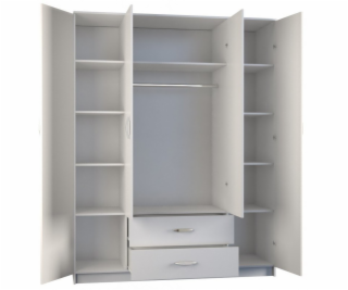 Topeshop ROMANA 160 BIEL bedroom wardrobe/closet 11 shelv...