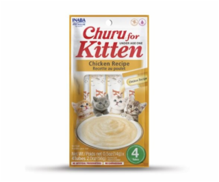 INABA Churu Kitten Chicken - kočičí pamlsek - 4x14 g