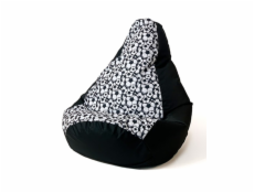 Sako bag pouffe Potisk hrušek black-ball XXL 140 x 100 cm