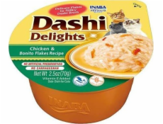 INABA Dashi Delights Chicken s bonito vločkami ve vývaru - kočičí pamlsky - 70g