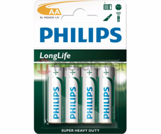 Baterie Philips LongLife AA / R6 4 ks.